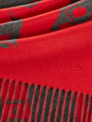 レッド - レディス カシミヤショール＆ストール | Hermès - エルメス
